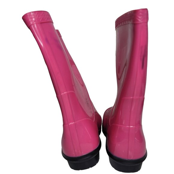 UGG Pink Rubber Rain Boots Girl Size 1 Waterproof Durable discoloration on boots - Picture 3 of 6